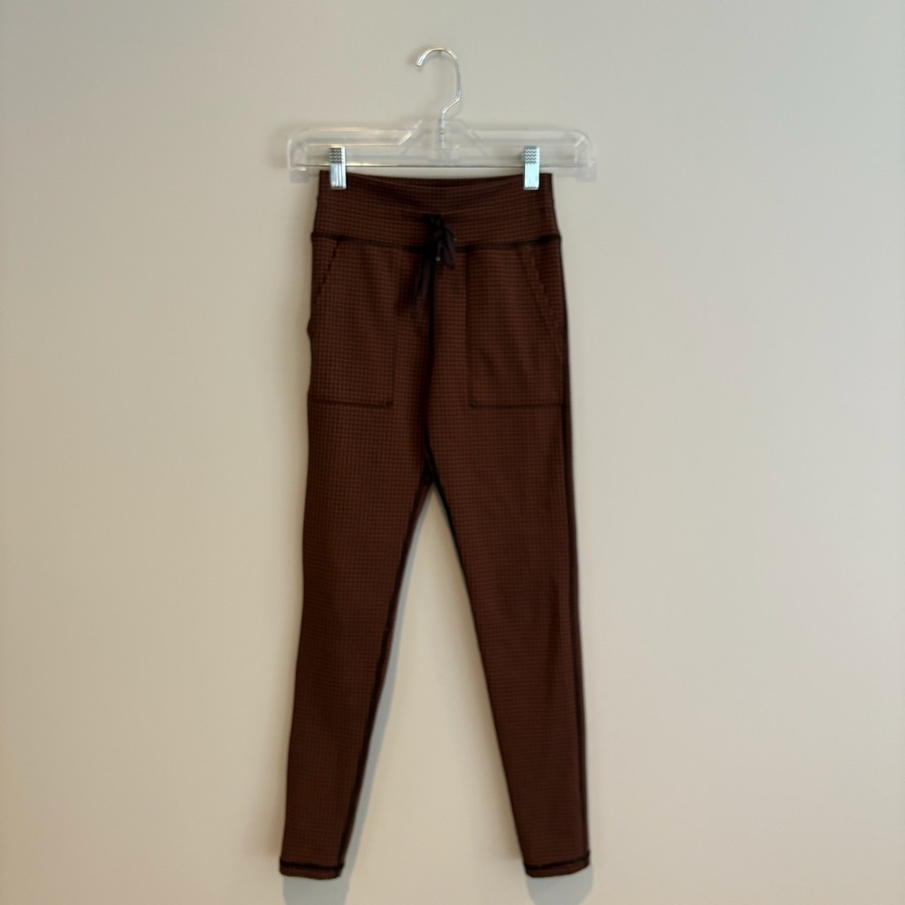 Offline By Aerie Brown Patterned Houndstooth Draw… - image 2